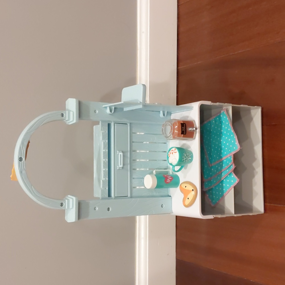 Wellie Wishers Hot Cocoa stand and Snow Shoes